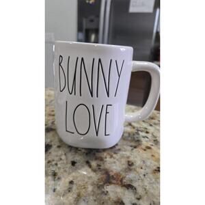 Rae Dunn Bunny Love mug Easter, 2022, printed bunny on back, pink Light Pink New